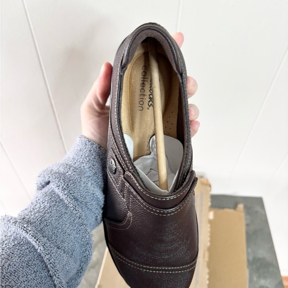 Clark’s Engla Cora Poppy leather brown women’s shoes size 7 wide - Picture 5 of 7